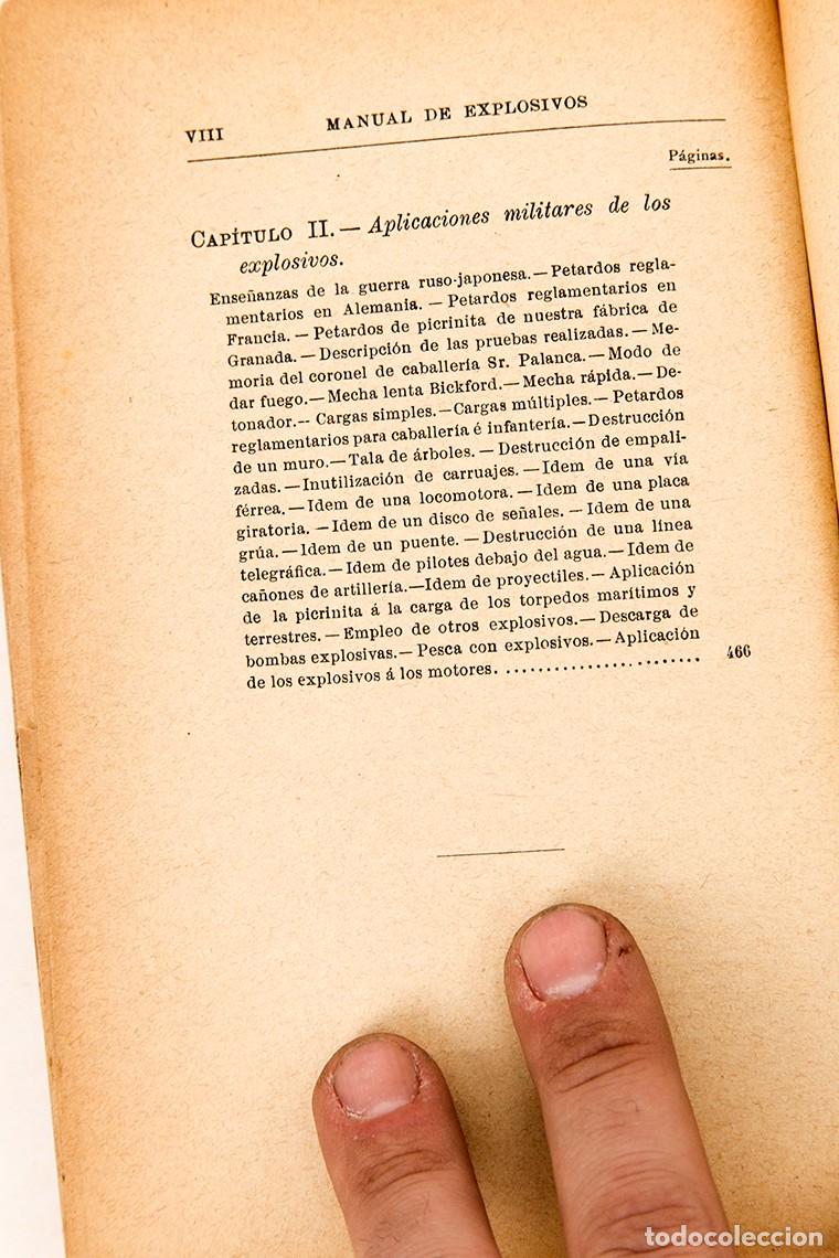 Libros antiguos: MANUAL DE EXPLOSIVOS - SEVERO GOMEZ - 1907 - Foto 15
