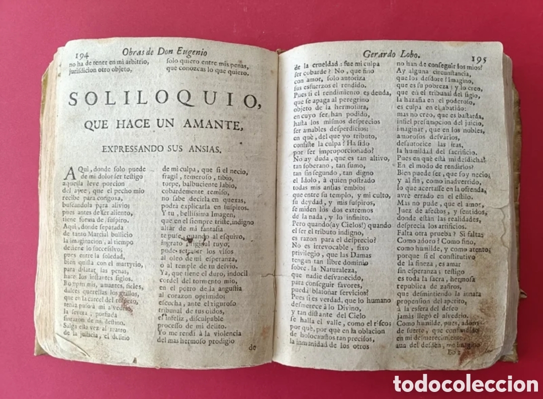Libros antiguos: Libro de 1738 Obras Gerardo Lobo - Foto 9