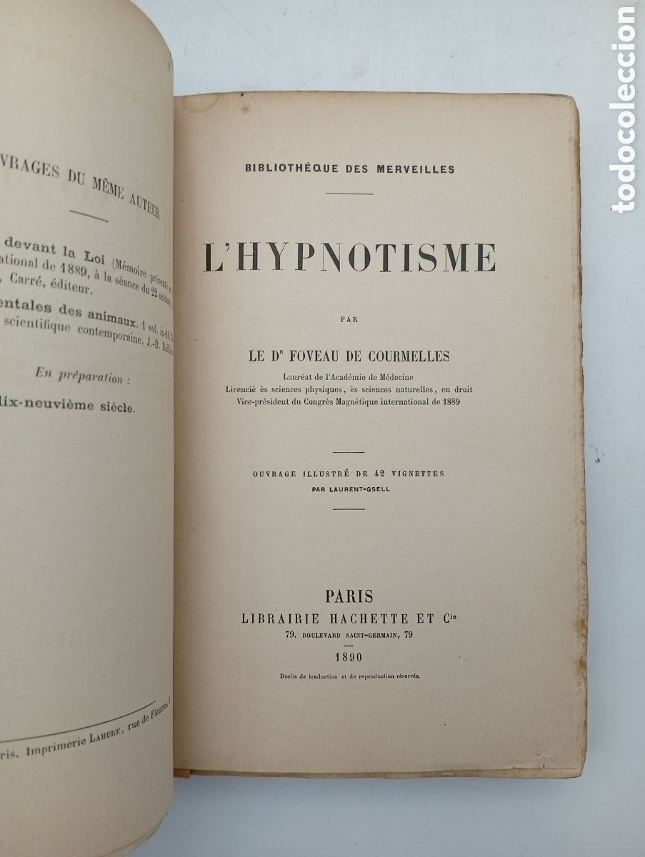 Libros antiguos: Lhypnotisme a&ntilde;o 1890 Paris - Foto 2