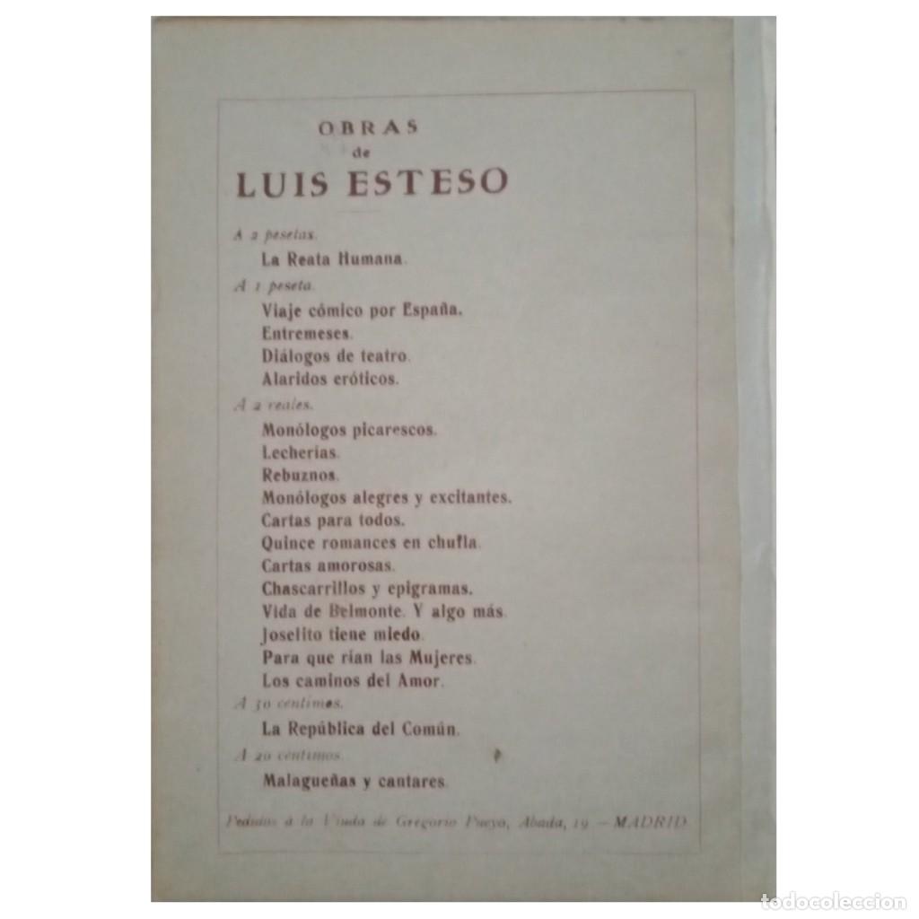 Libros antiguos: LOS CAMINOS DEL AMOR. Esteso, Luis - Foto 2