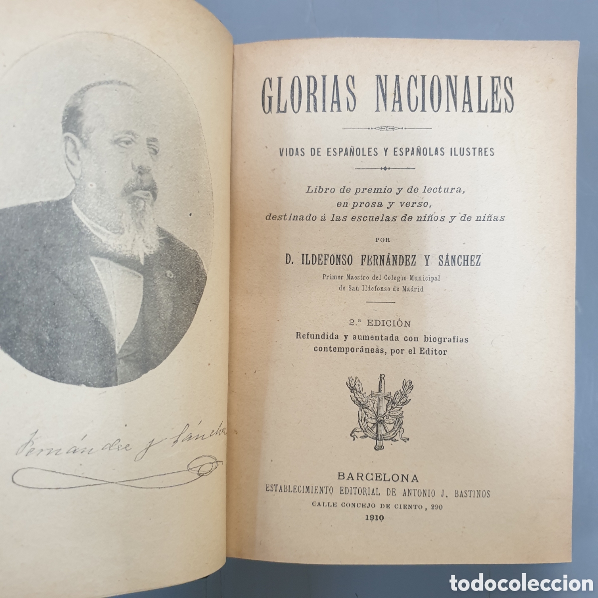 Libros antiguos: GLORIAS NACIONALES A&Ntilde;9 1910 - Foto 2