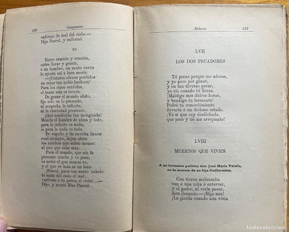 Libros antiguos: DOLORAS - CAMPOAMOR- EDICION COMPLETA - 1896 - Foto 7