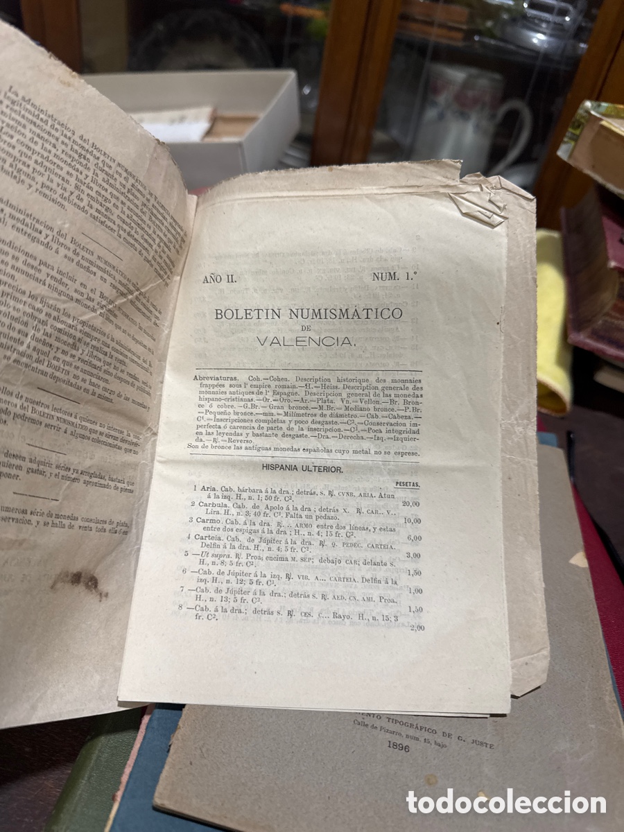 Libros antiguos: Bolet&iacute;n numism&aacute;tico de Valencia, 1871 - Foto 2