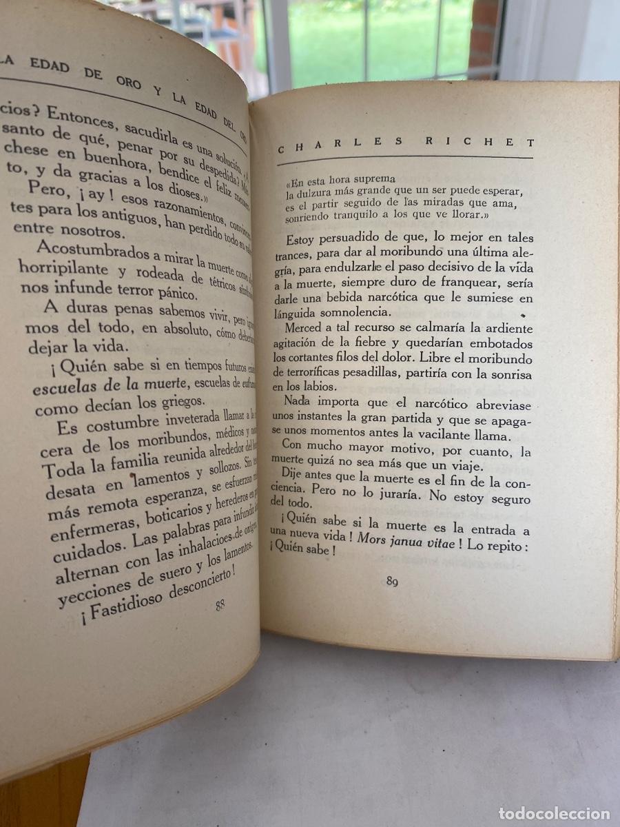 Libros antiguos: LA EDAD DE ORO Y LA EDAD DEL ORO . CHARLES RICHET. ARALUCE 1930 - Foto 4