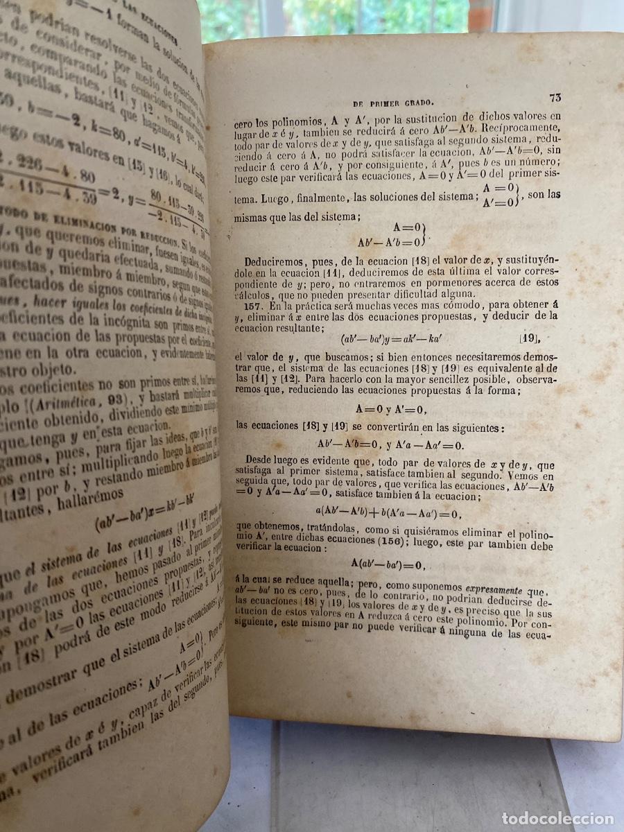 Libros antiguos: LECCIONES DE ALGEBRA . CIRODDE - Foto 3