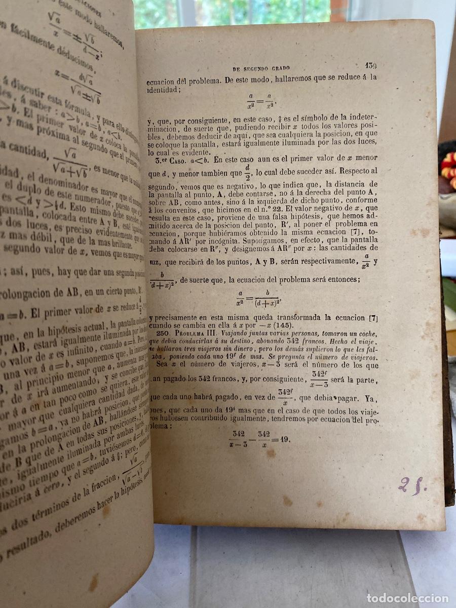 Libros antiguos: LECCIONES DE ALGEBRA . CIRODDE - Foto 4