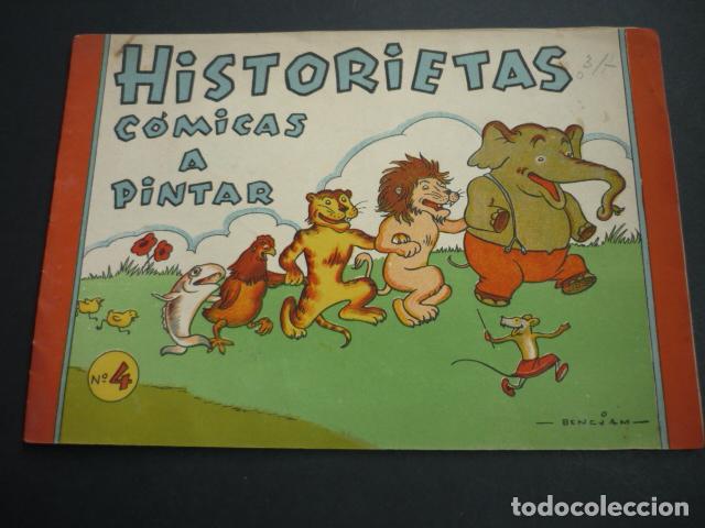 Libros antiguos: HISTORIETAS COMICAS A PINTAR N&ordm; 4 - Foto 1