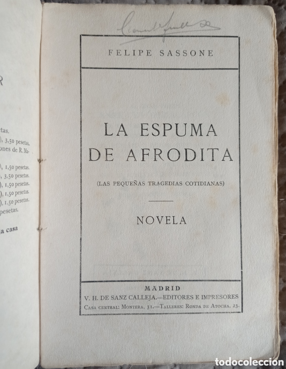 Libros antiguos: LA ESPUMA DE AFRODITA - Foto 2