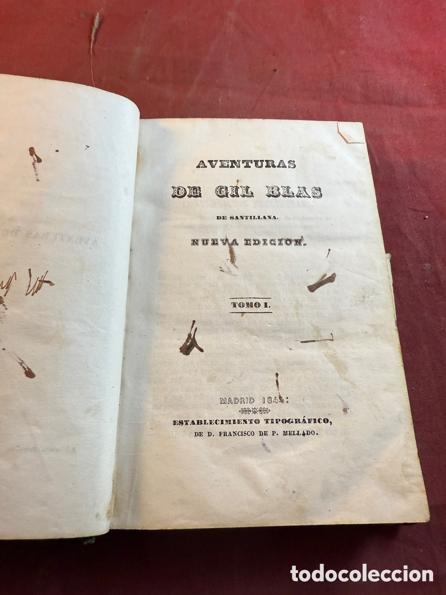 Libros antiguos: AVENTURAS DE GIL BLAS 1844 - Foto 1