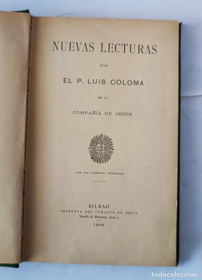 Libros antiguos: NUEVAS LECTURAS - Luis Coloma - Foto 2