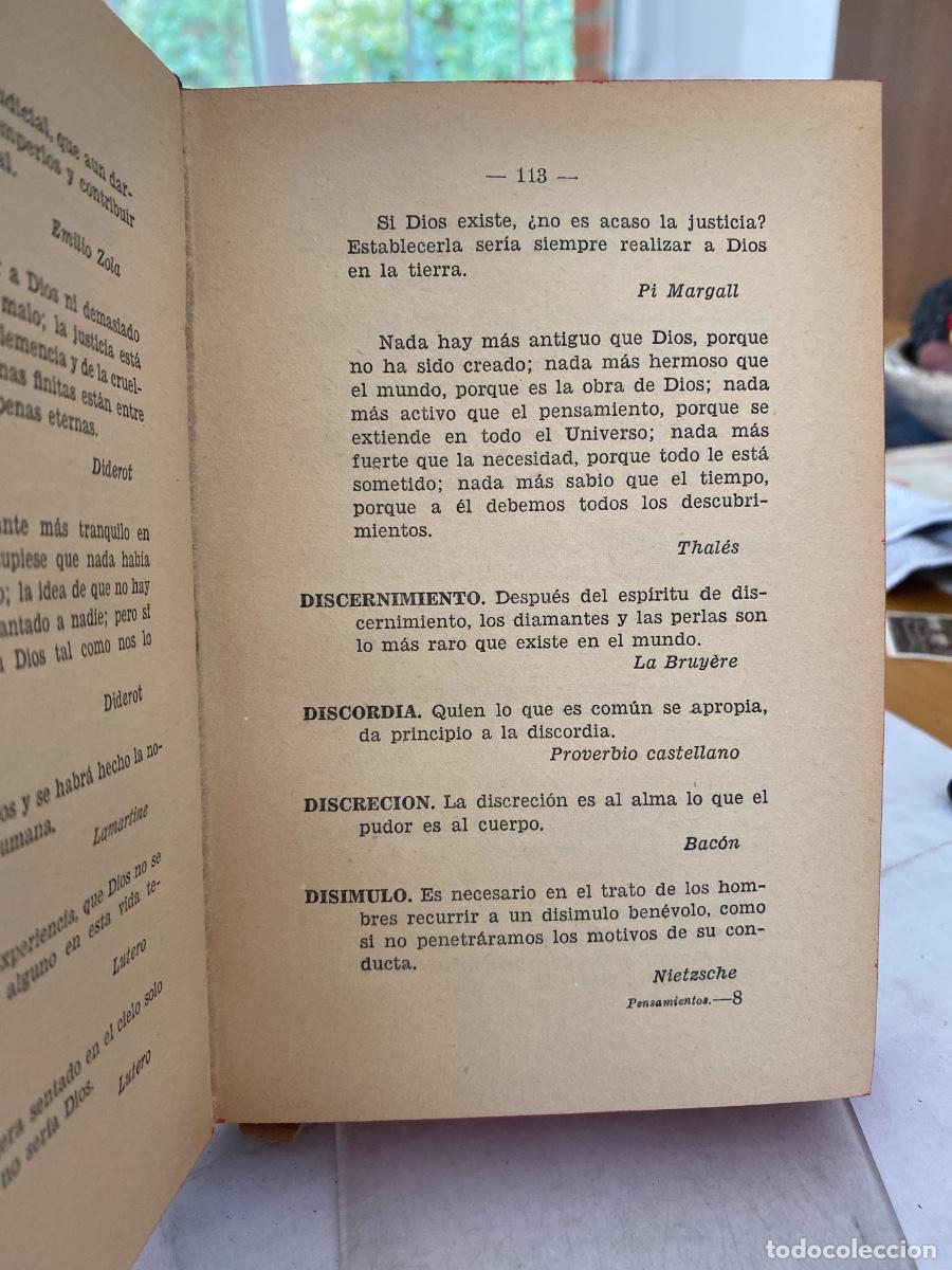 Libros antiguos: El libro de la sabidur&iacute;a, m&aacute;ximas y pensamientos . A. M. ROGLAN - Foto 4