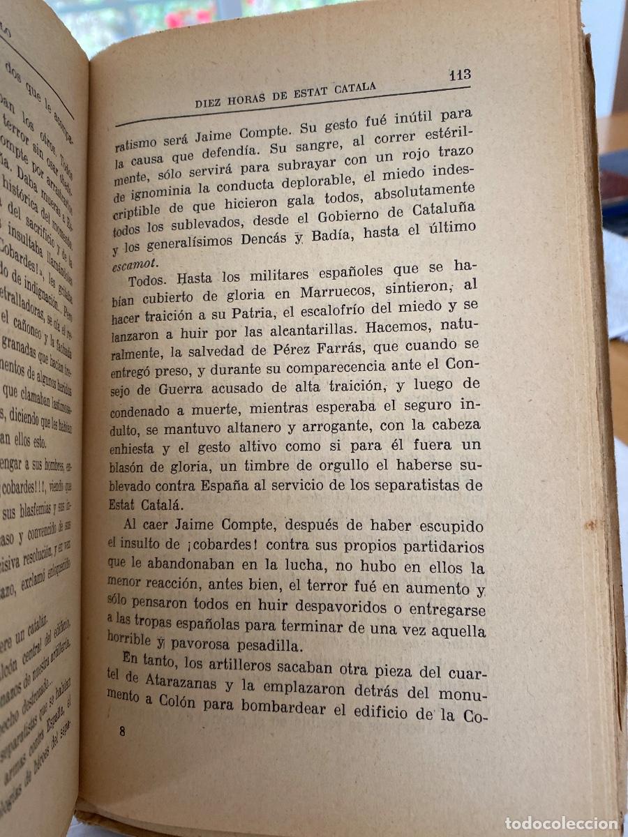 Libros antiguos: DIEZ HORAS DE ESTAT CATALA ENRIQUE DE ANGULO 1935 - Foto 3