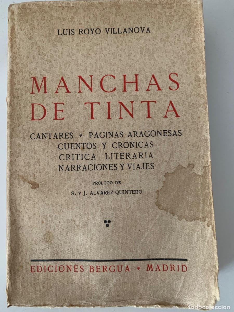 Libros antiguos: Manchas de Tinta de Luis Royo Vilanova (Bols 27) - Foto 1