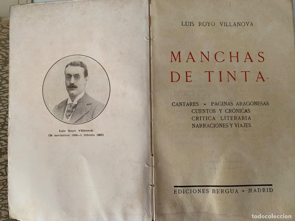 Libros antiguos: Manchas de Tinta de Luis Royo Vilanova (Bols 27) - Foto 2