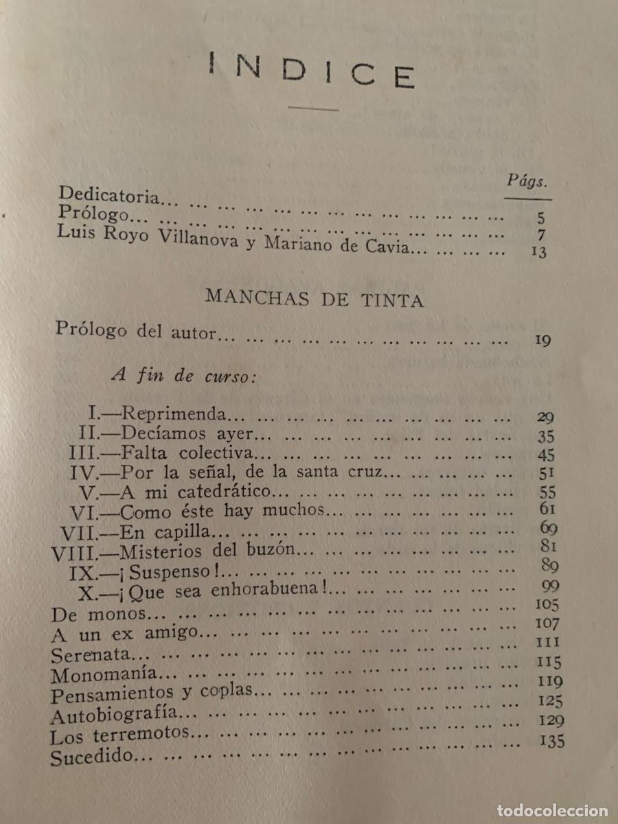 Libros antiguos: Manchas de Tinta de Luis Royo Vilanova (Bols 27) - Foto 3