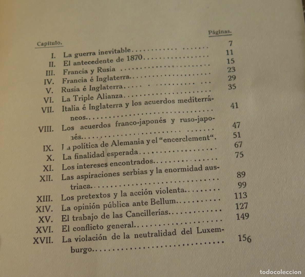 Libros antiguos: LA GUERRA EUROPEA CAUSAS Y PRETEXTOS - Foto 2