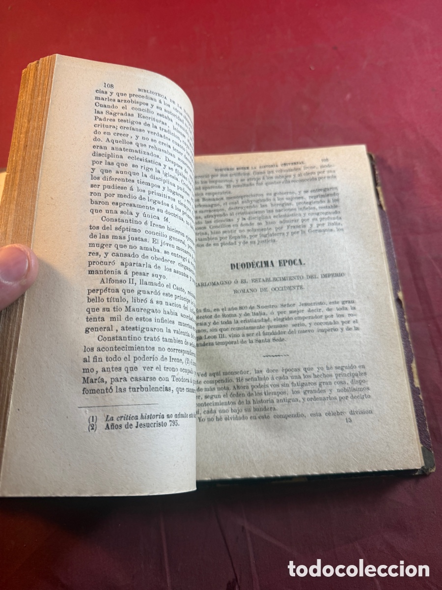 Libros antiguos: DISCURSO SOBRE LA HISTORIA UNIVERSAL 1872 - Foto 2