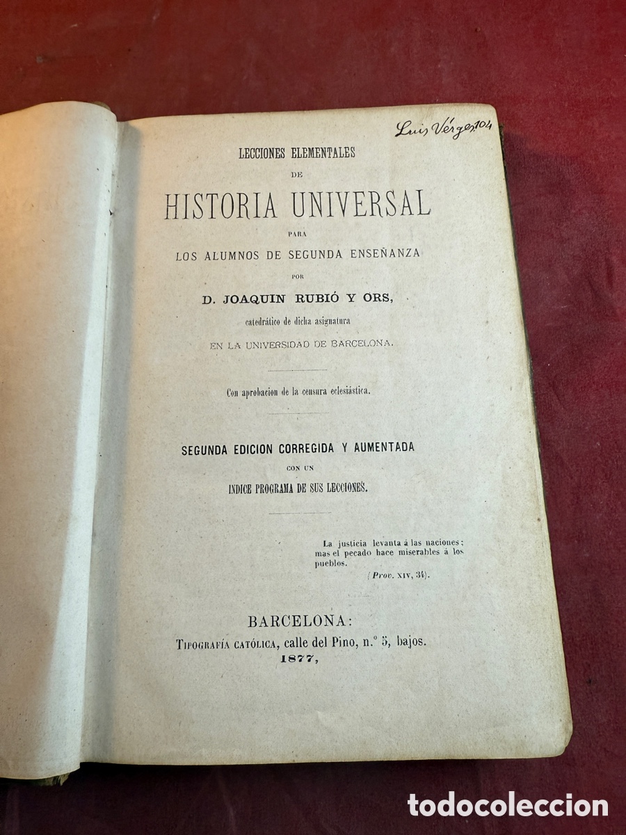 Libros antiguos: HISTORIA UNIVERSAL 1877 - Foto 1