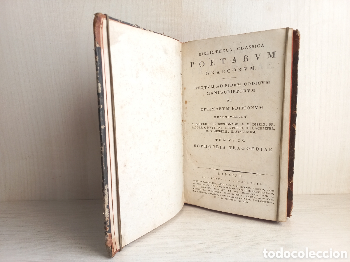 Libros antiguos: Sophoclis Tragoediae. Matthiae. Luchtmans, 1825. - Foto 4