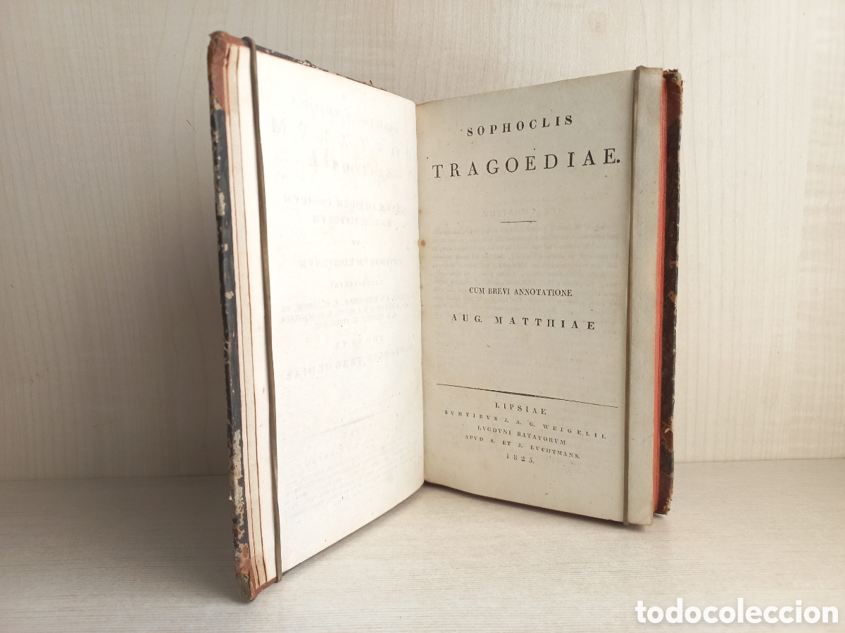 Libros antiguos: Sophoclis Tragoediae. Matthiae. Luchtmans, 1825. - Foto 5