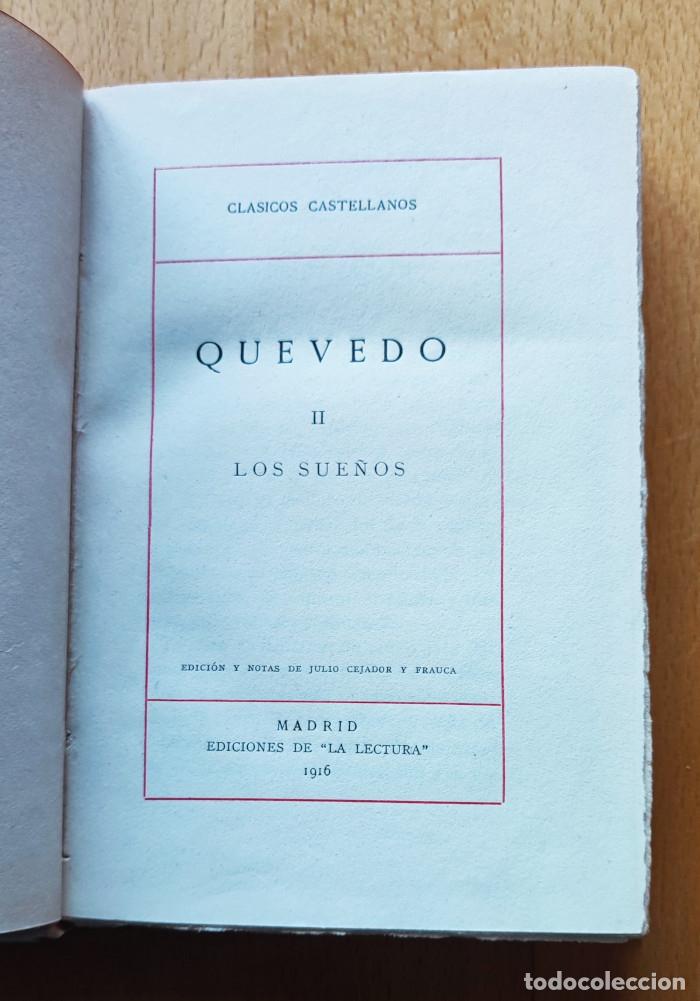 Libros antiguos: LOS SUE&Ntilde;OS - Francisco De Quevedo - Foto 3