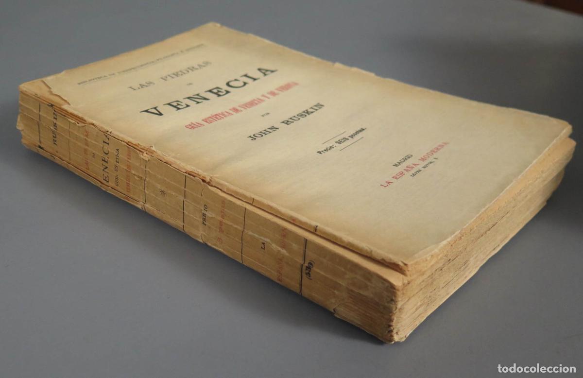 Libros antiguos: Las piedras de Venecia Ruskin - Foto 3