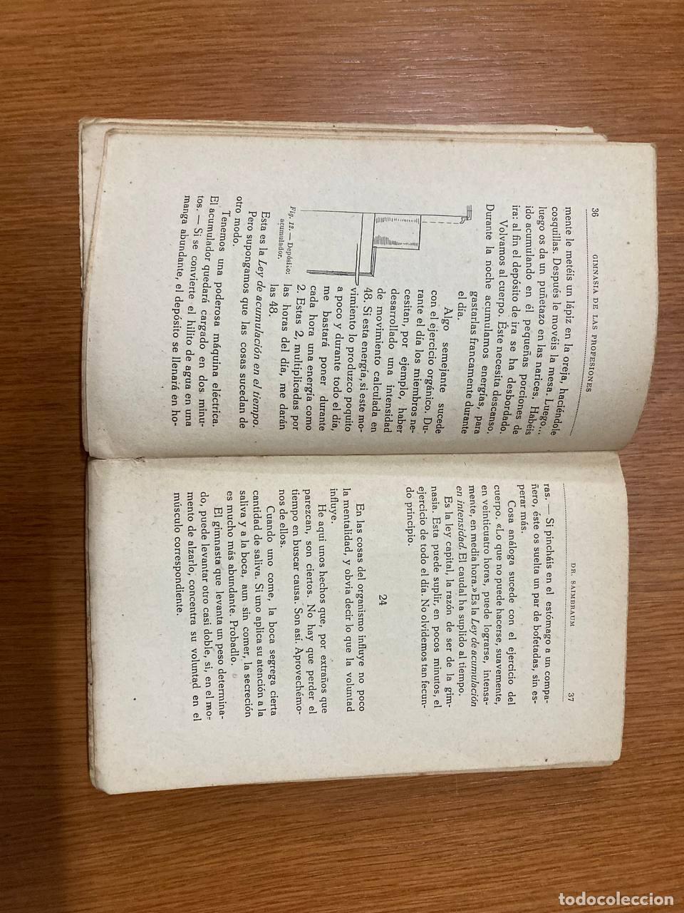 Libros antiguos: Gimnasia de las profesiones - Foto 2