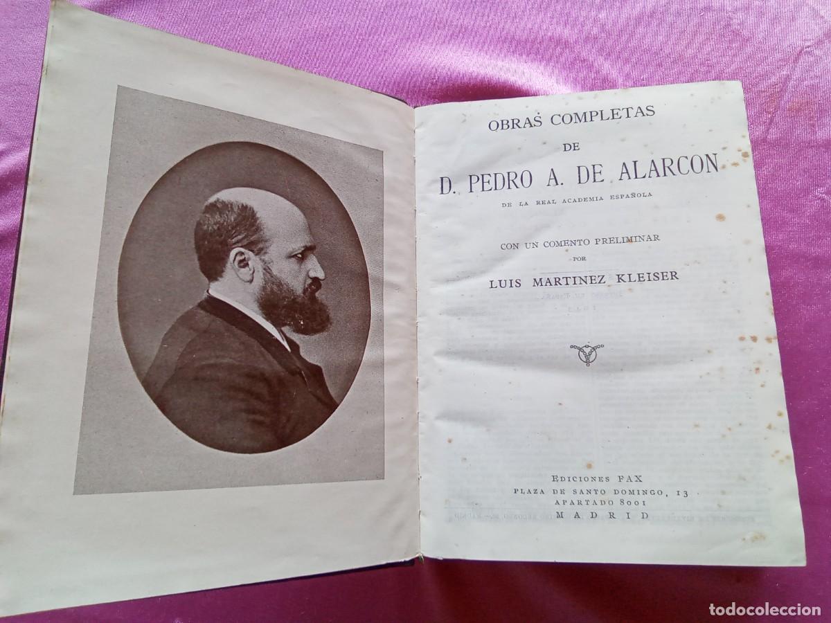 Libros antiguos: D.PEDRO A. DE ALARCON.OBRAS COMPLETAS. E 2/2/7 - Foto 1