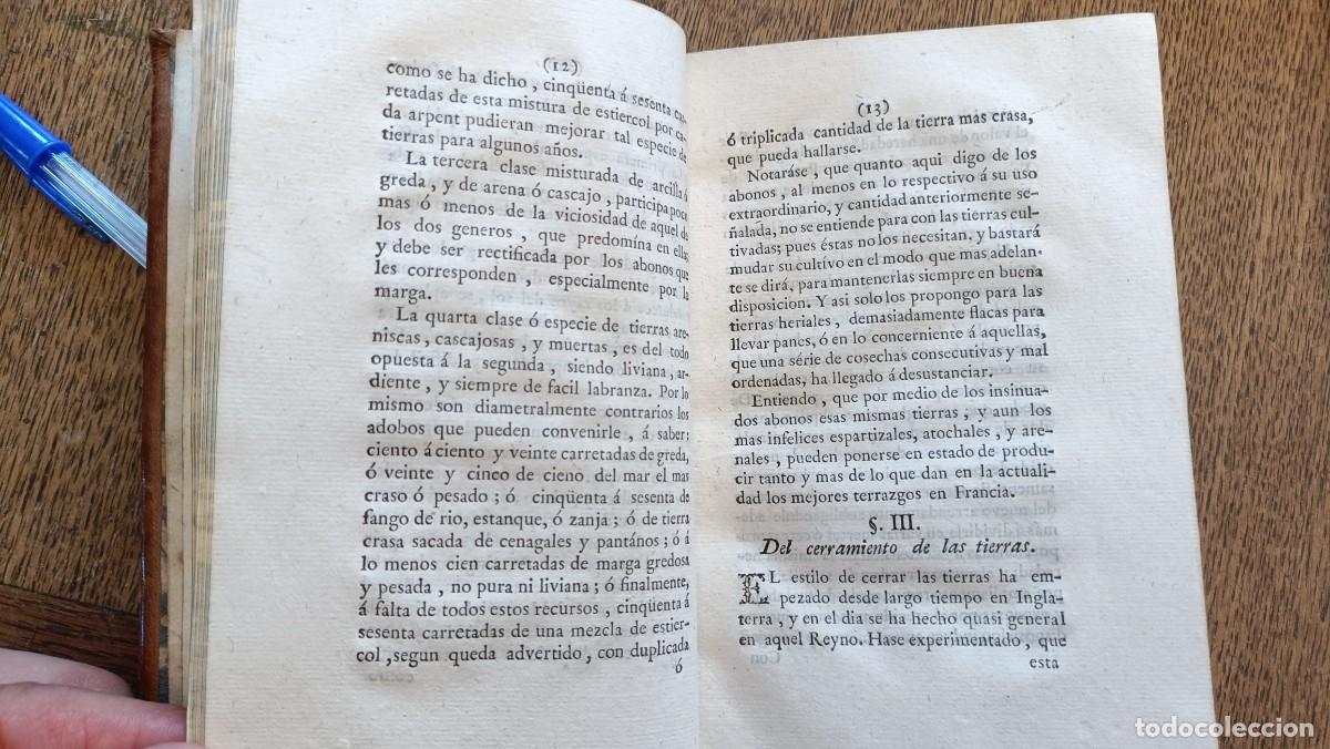 Libros antiguos: Mejora de los terrenos 1774 - Foto 3