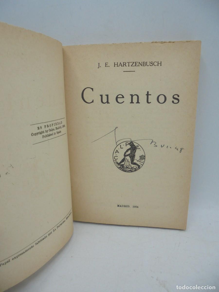 Libros antiguos: CUENTOS. J. E. HARTZENBUSCH. ESPASA-CALPE. 1924. PAGS : 228. - Foto 2