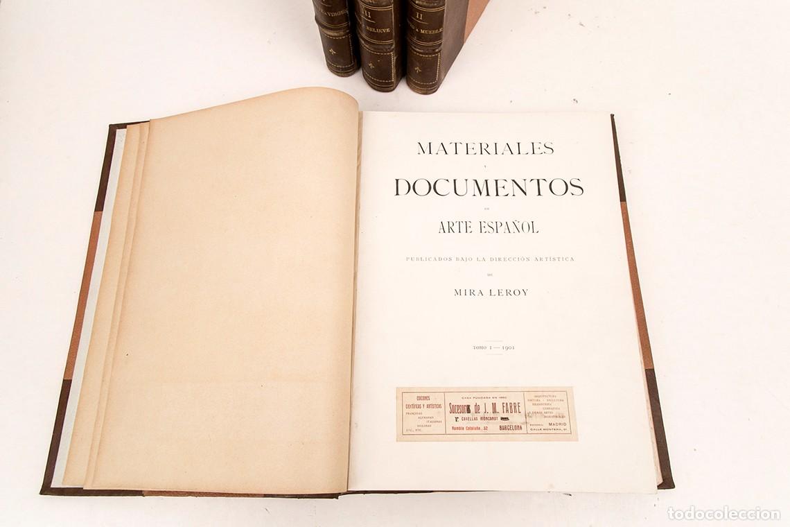 Libros antiguos: MATERIALES Y DOCUMENTOS DE ARTE ESPA&Ntilde;OL - 1901 A 1903 - LEROY - Foto 3