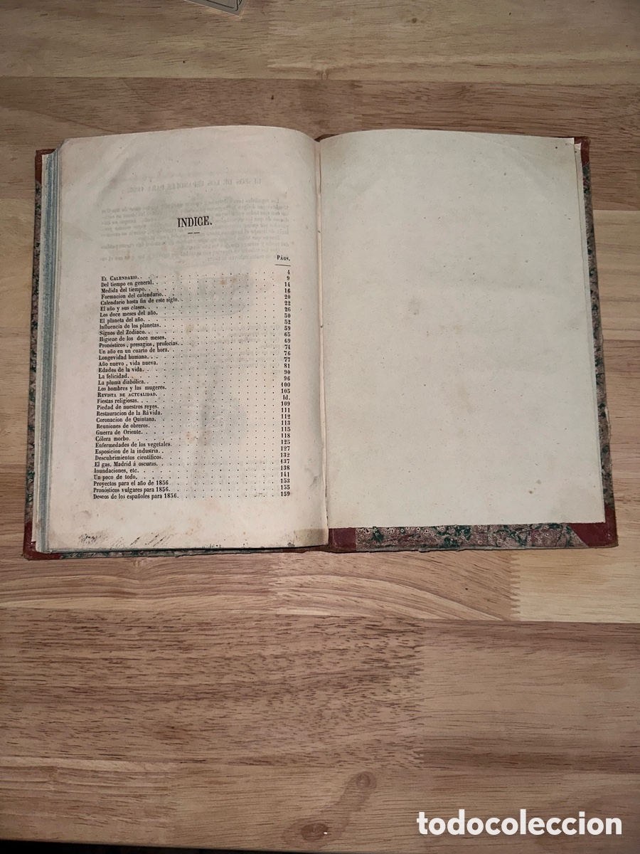 Livres anciens: Almanaque y revista de actualidad 1855