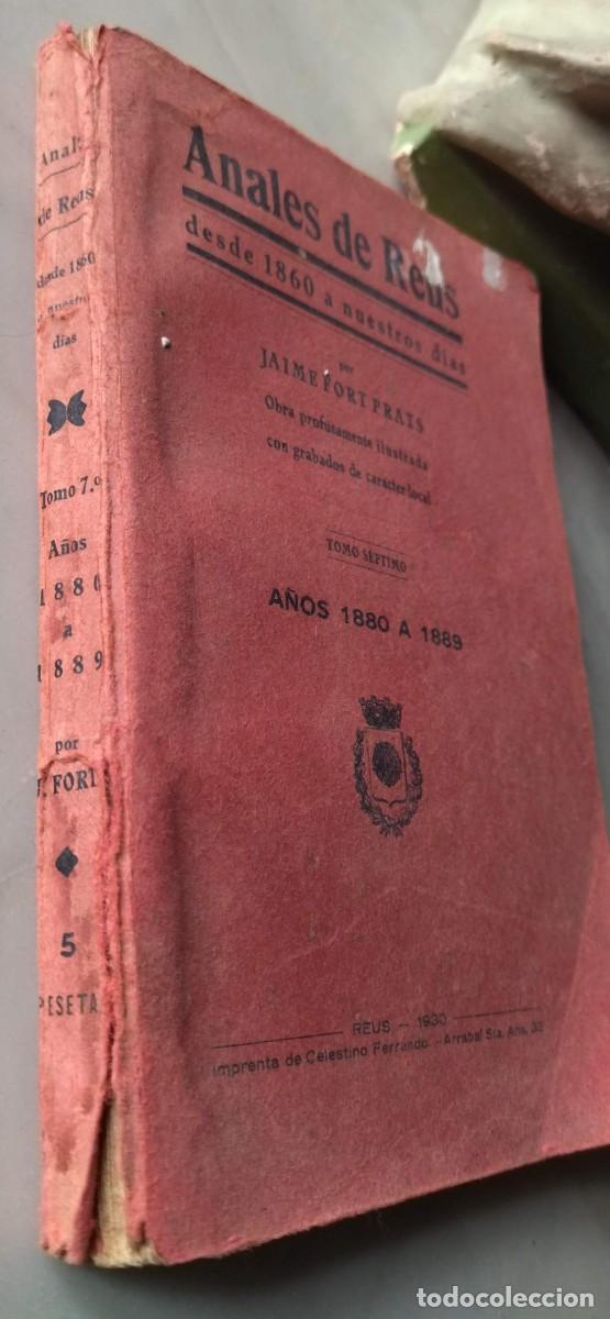 Libros antiguos: ANALES DE REUS (Jaume Fort Prats) - Foto 2