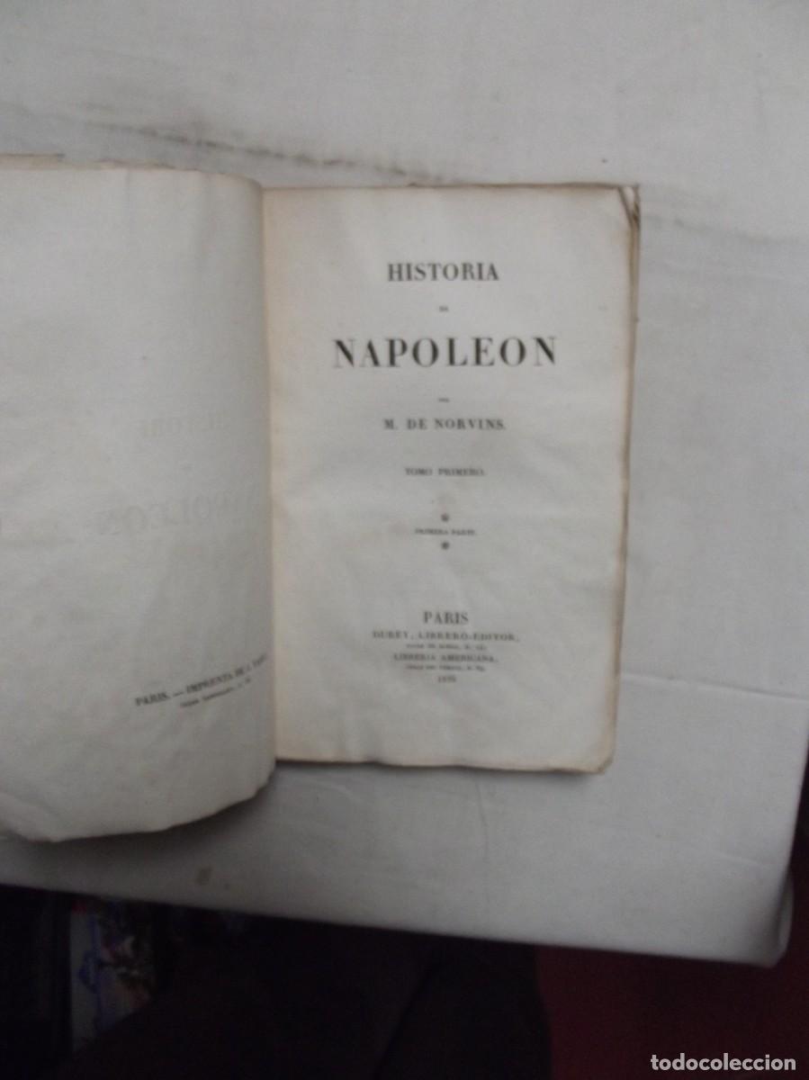 Libros antiguos: HISTORIA DE NAPOLEON DE M. DE NORVINS 8 TOMOS - Foto 1
