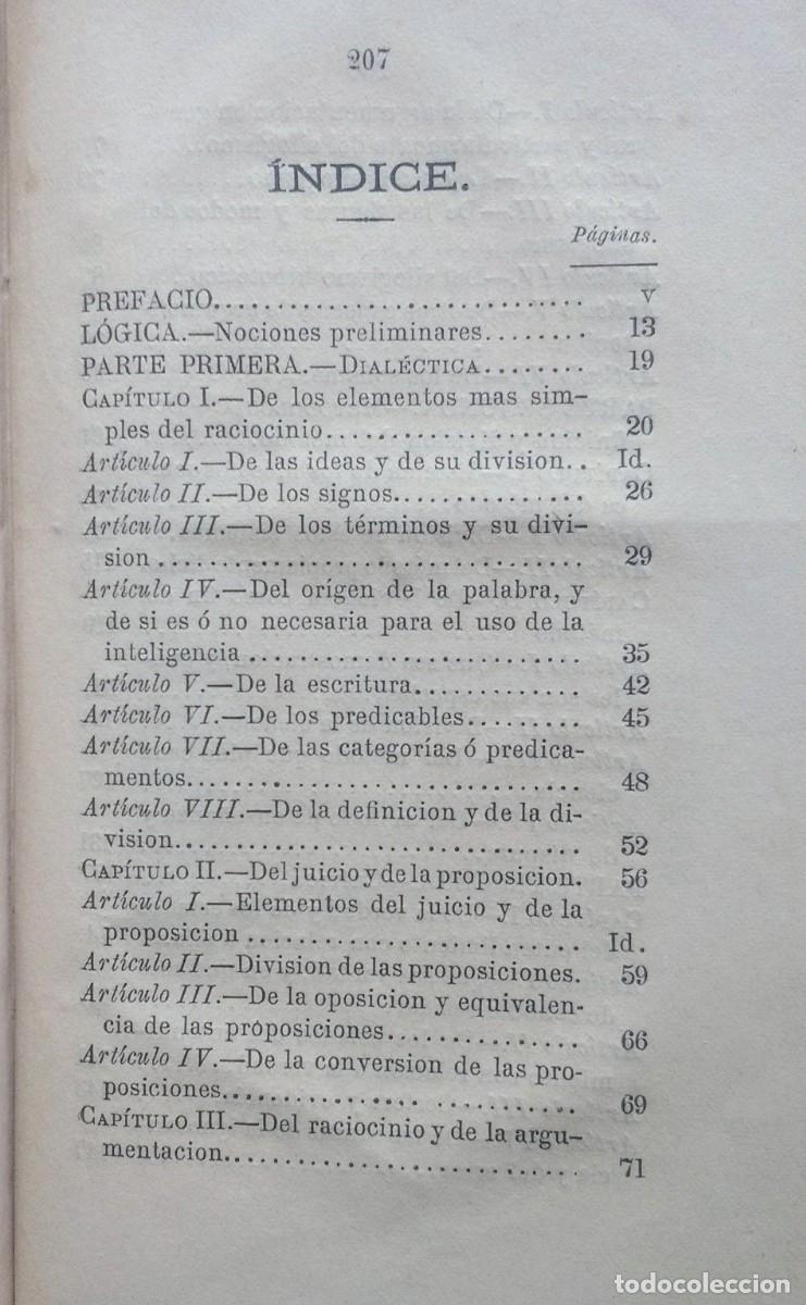 Libros antiguos: L&Ograve;GICA - JUAN MANUEL ORTI Y LARA - 1880 - Foto 2