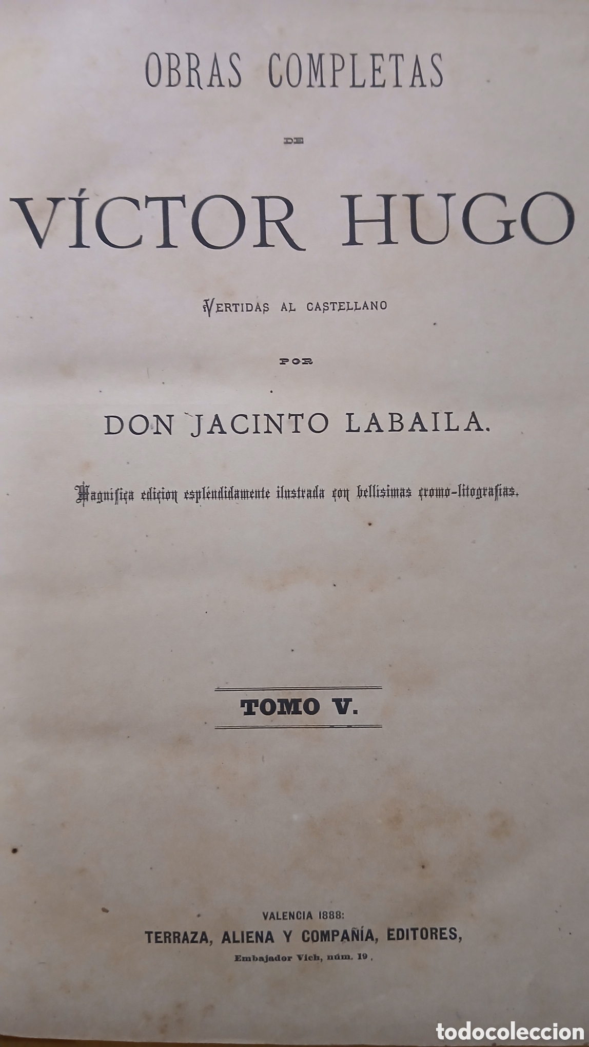 Libros antiguos: Obras Victor Hugo, 1888 - Foto 1