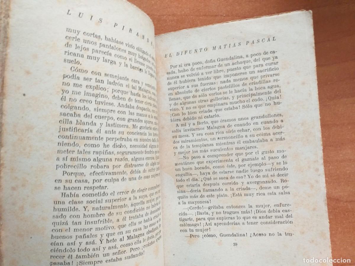 Libros antiguos: 1924 - EL DIFUNTO MAT&Iacute;AS PASCAL // PIRANDELLO - Foto 2