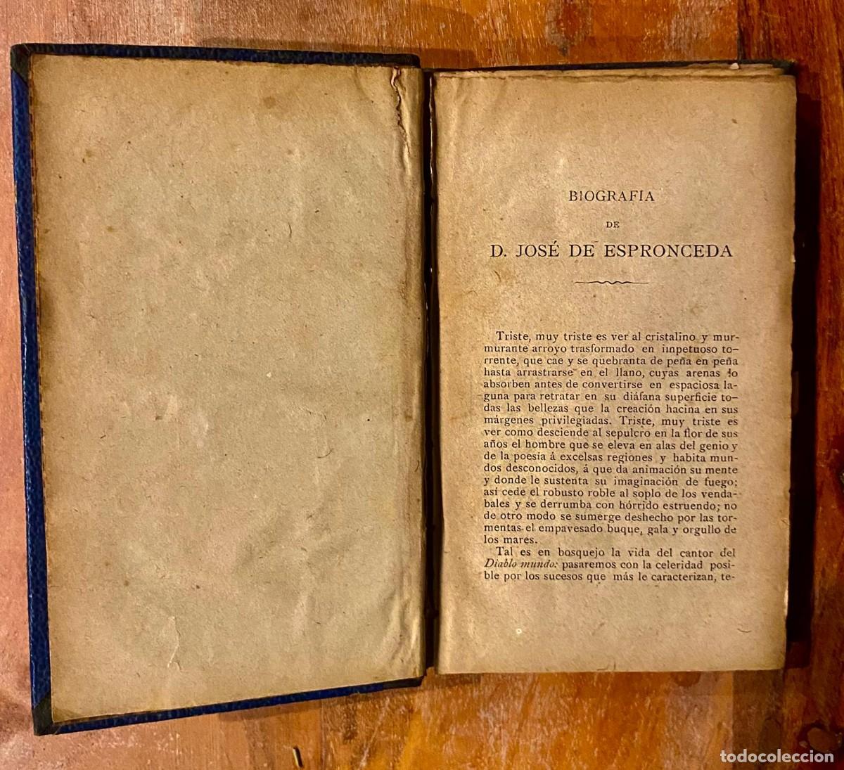 Libros antiguos: OBRAS PO&Eacute;TICAS DE JOS&Eacute; DE ESPRONCEDA - Foto 3