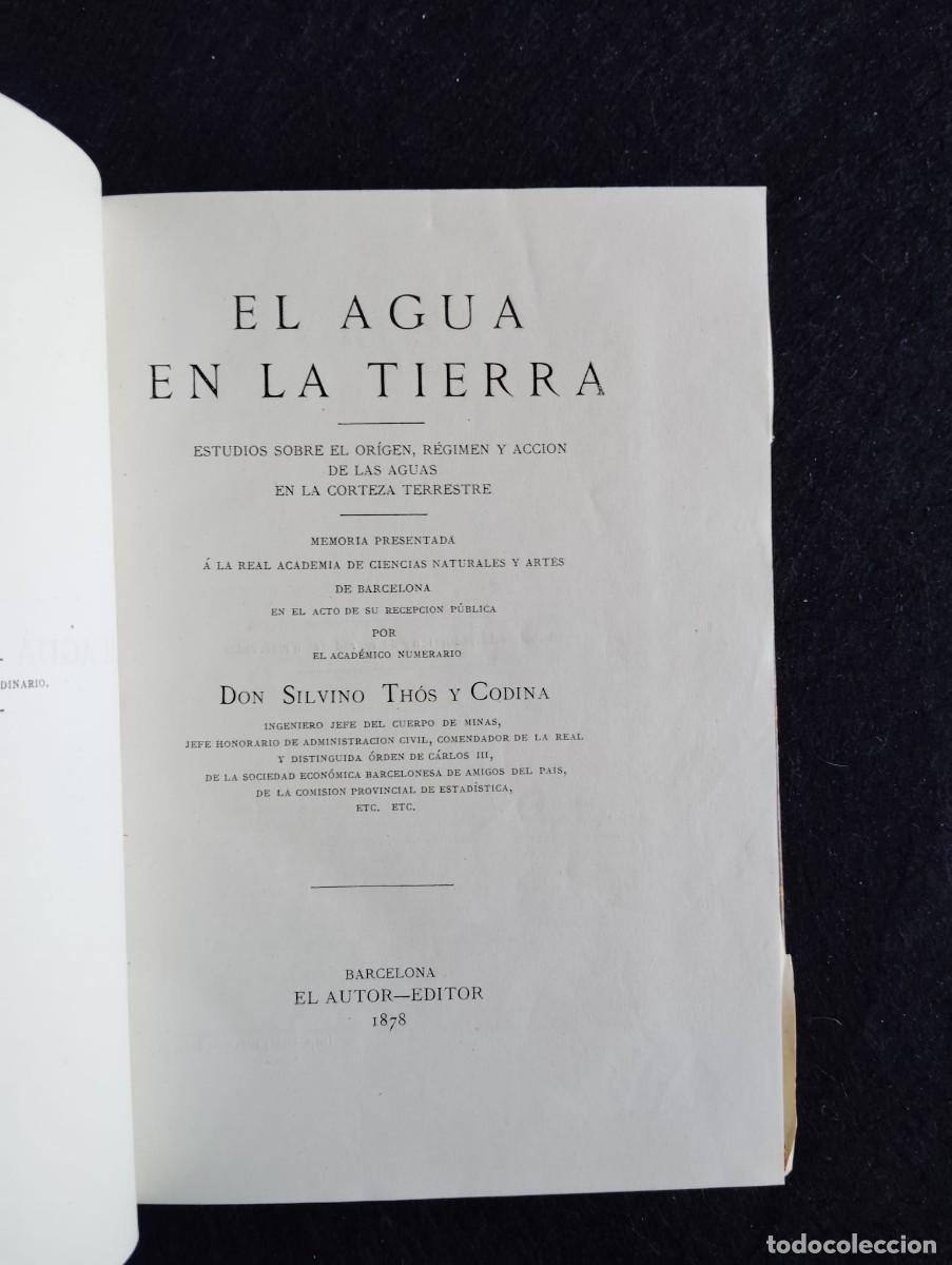 Libros antiguos: El agua en la Tierra. Silvino Thos - Foto 1