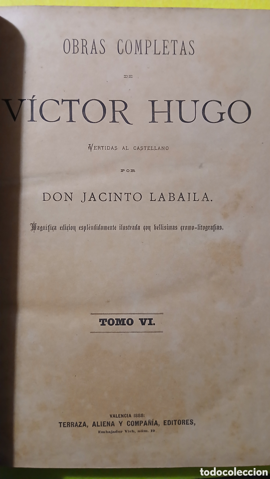 Libros antiguos: Obras completas de Victor Hugo t.6 - Foto 1