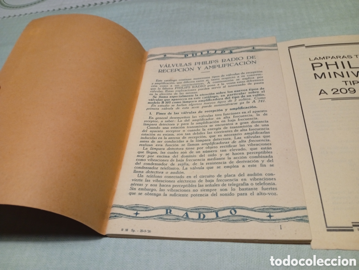 Libros antiguos: Libro PHILIPS RADIO cat&aacute;logo v&aacute;lvulas etc - Foto 2