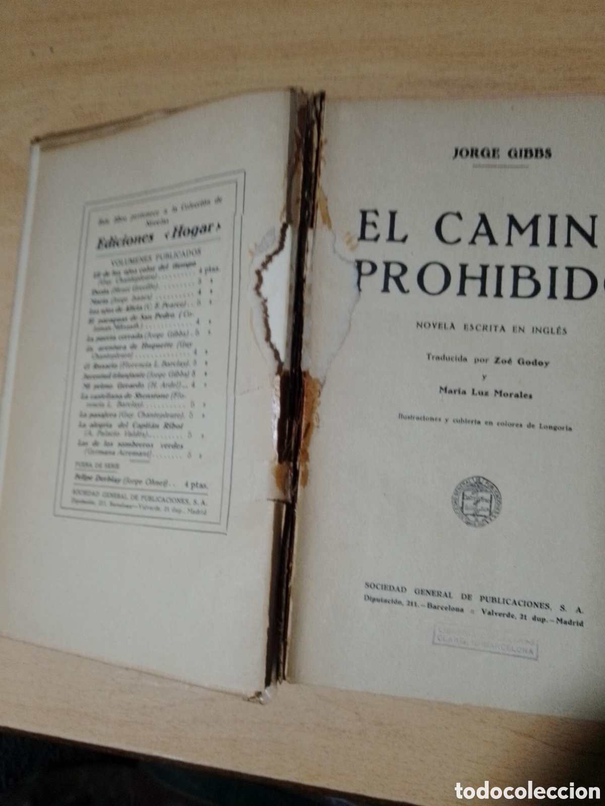 Libros antiguos: El Camino Prohibido Jorge Gibbs - Foto 4