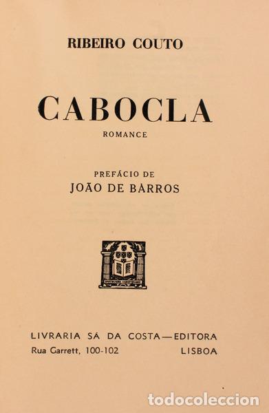 Libros antiguos: COUTO. (Ribeiro) - CABOCLA. - Foto 3