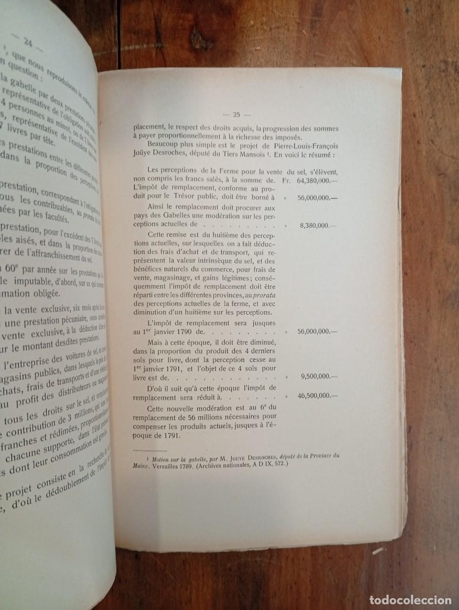 Libros antiguos: KARMIN, Otto. La question du sel pendant la revolution - Foto 3