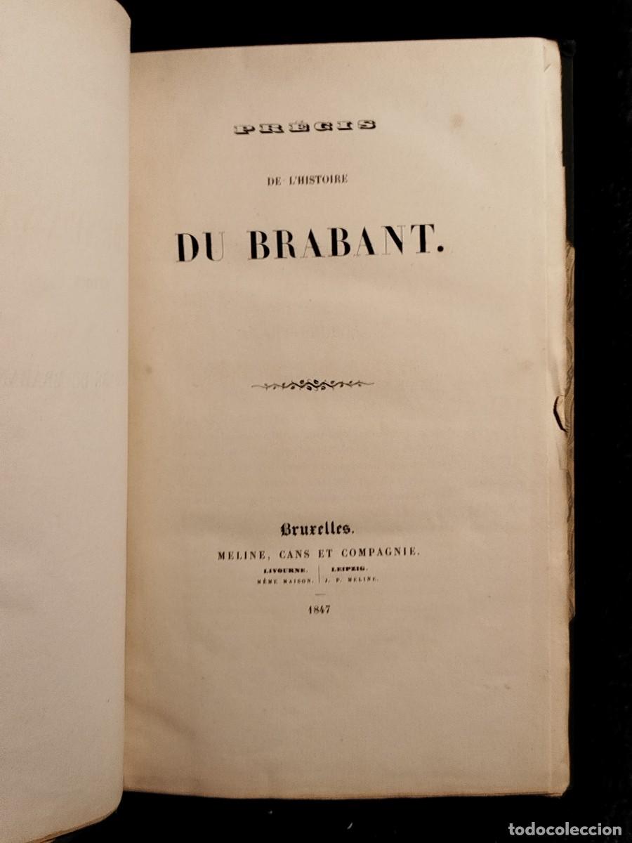 Libros antiguos: 1847. Precis de lhistoire de Brabant. - Foto 1