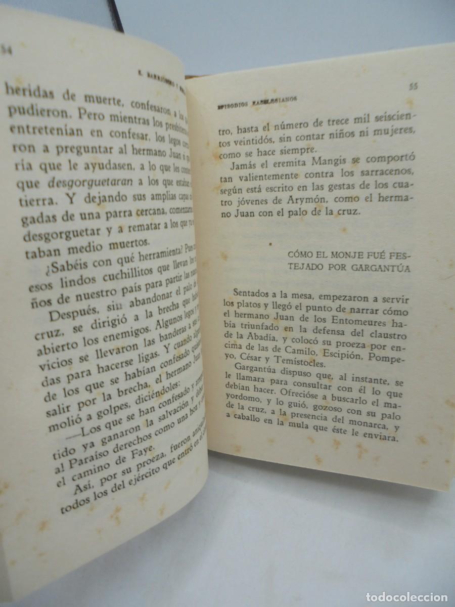 Libros antiguos: EPISODIOS RABELESIANOS. E. BARRIOBERO Y HERRAN. 1930. PAGS : 205. - Foto 3