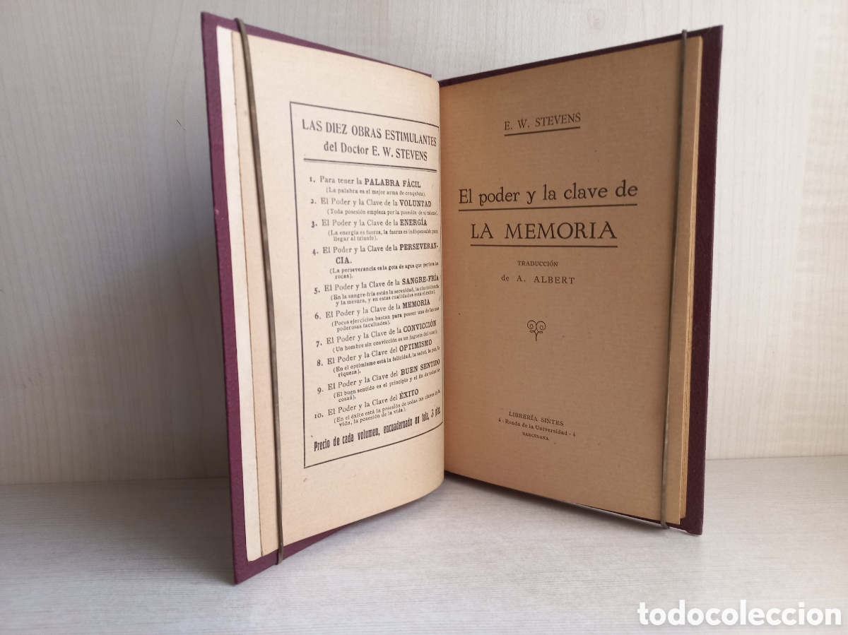 Libros antiguos: El poder y la clave de la memoria. Stevens. Librer&iacute;a Sintes. - Foto 4