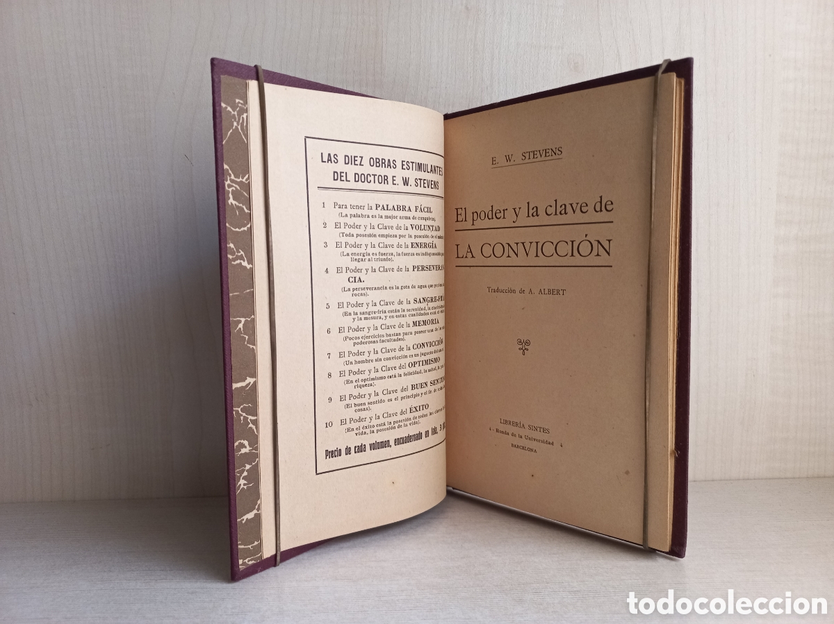 Libros antiguos: El poder y la clave de la convicci&oacute;n. Stevens. Librer&iacute;a Sintes. - Foto 5