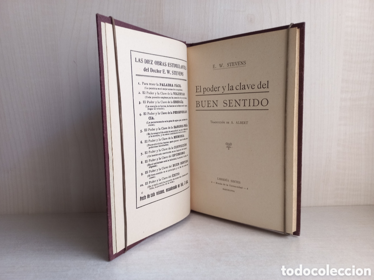 Libros antiguos: El poder y la clave del buen sentido. Stevens. Librer&iacute;a Sintes. - Foto 4