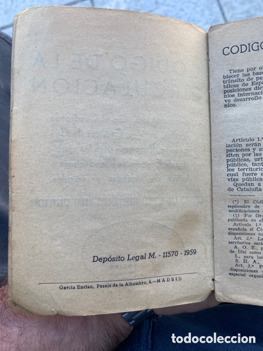 Libros antiguos: C&oacute;digo de circulaci&oacute;n 1959 - Foto 2